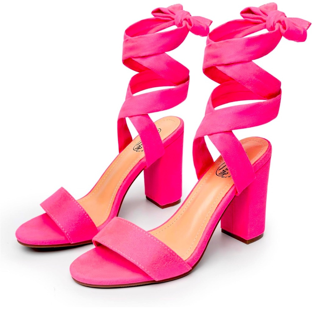 Pink Chunky Heels